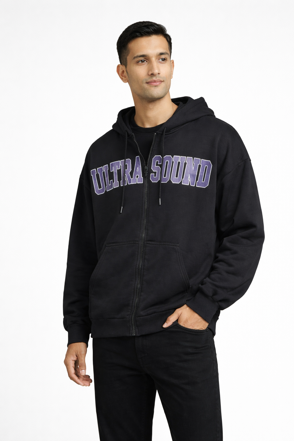 Men’s Printed Zip-Up Hoodie