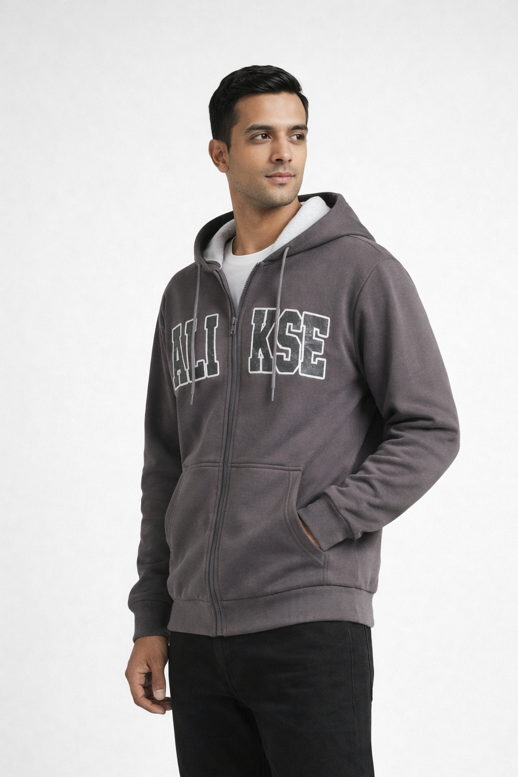 Men’s Printed Zip-Up Hoodie