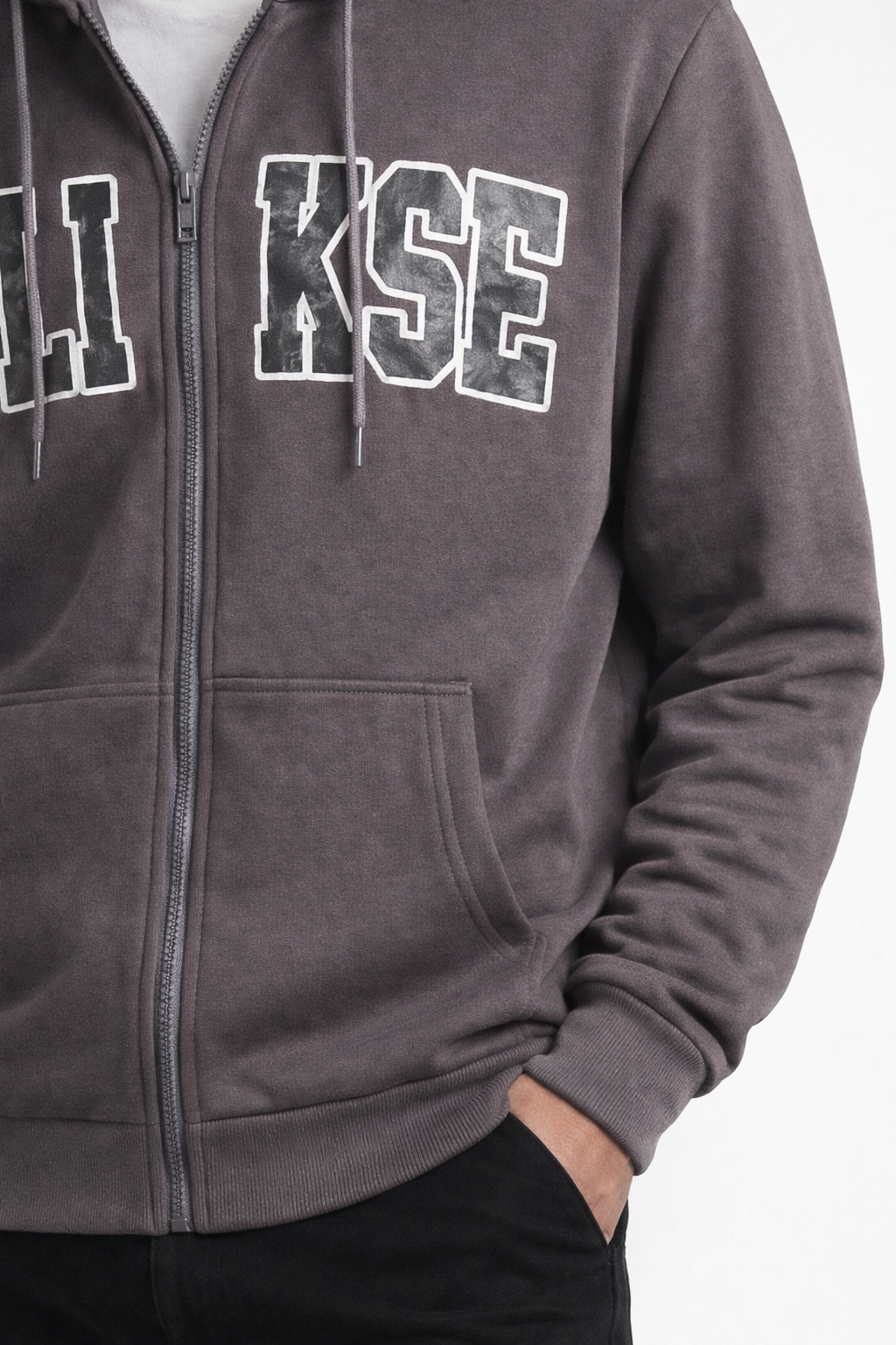 Men’s Printed Zip-Up Hoodie
