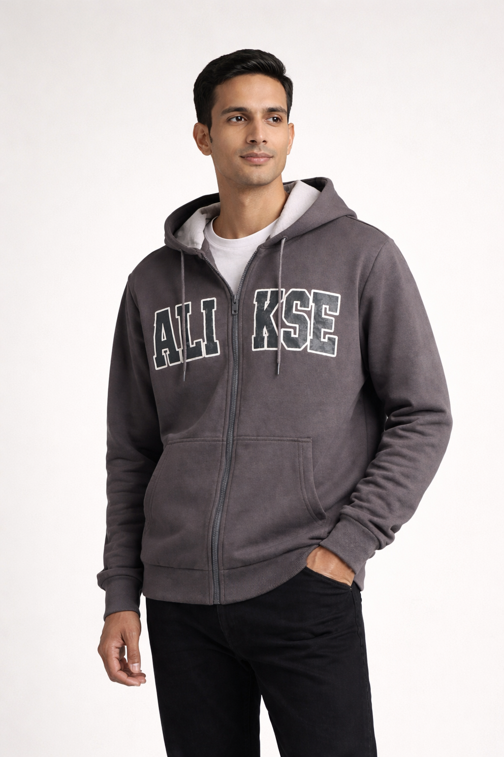 Men’s Printed Zip-Up Hoodie