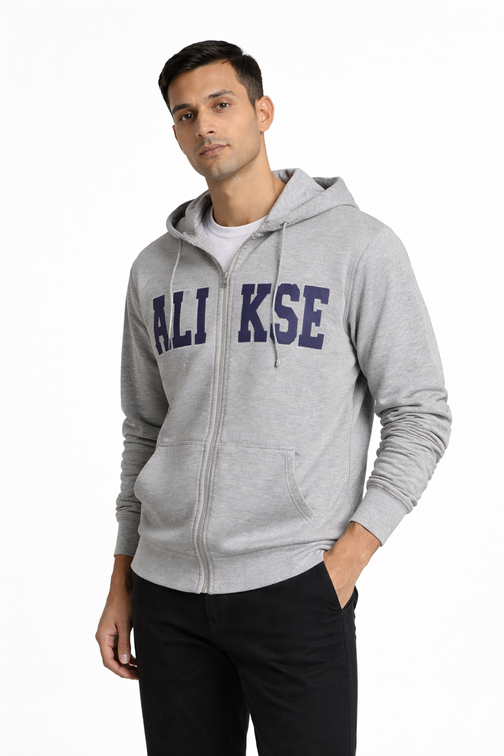 Men’s Printed Zip-Up Hoodie