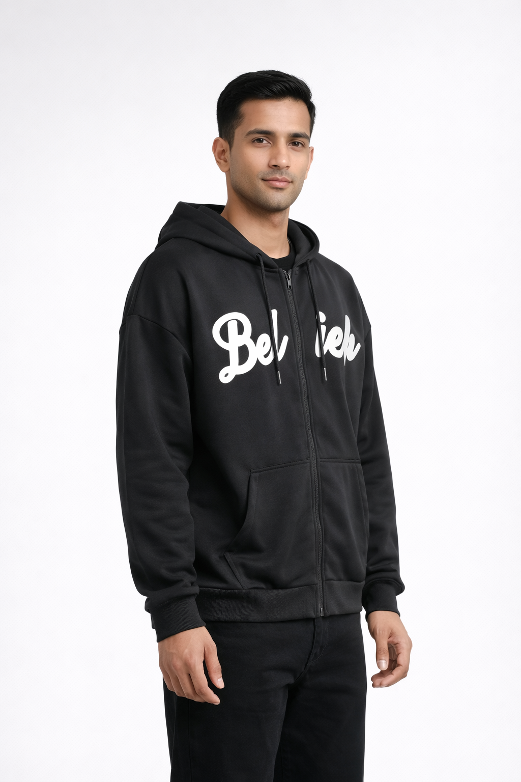 Men’s Printed Zip-Up Hoodie