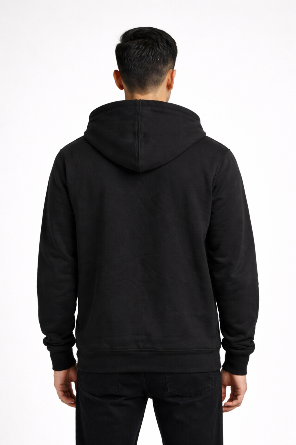 Men’s Printed Zip-Up Hoodie black