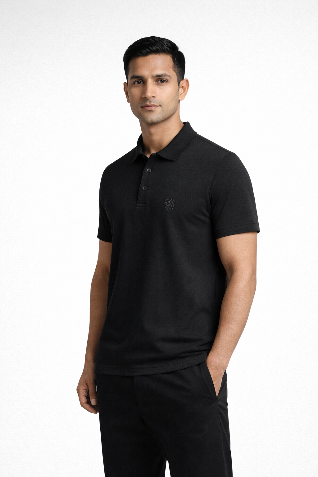 Men’s Regular-Fit Short-Sleeve Polo Shirt - Black