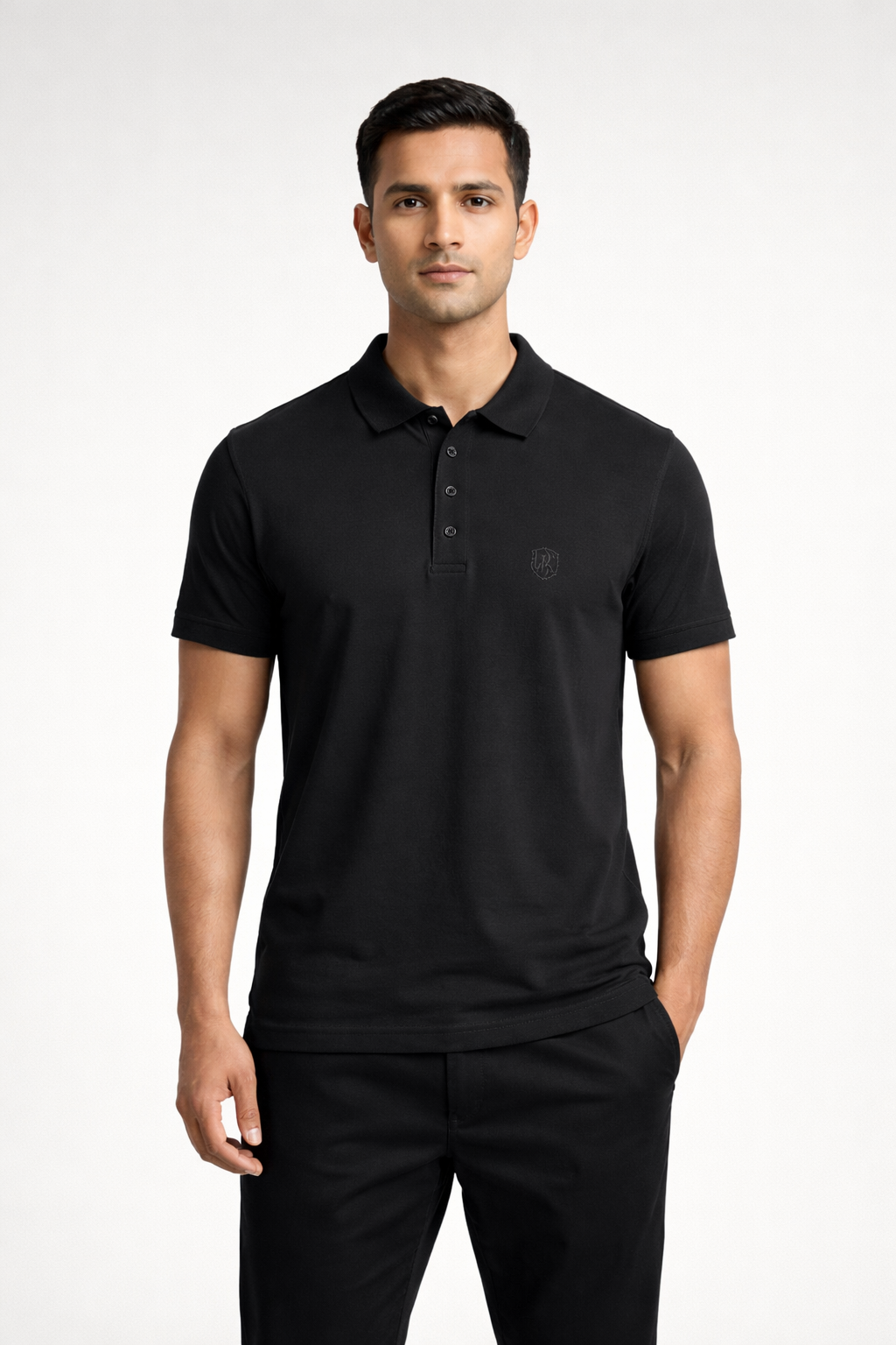 Men’s Regular-Fit Short-Sleeve Polo Shirt - Black