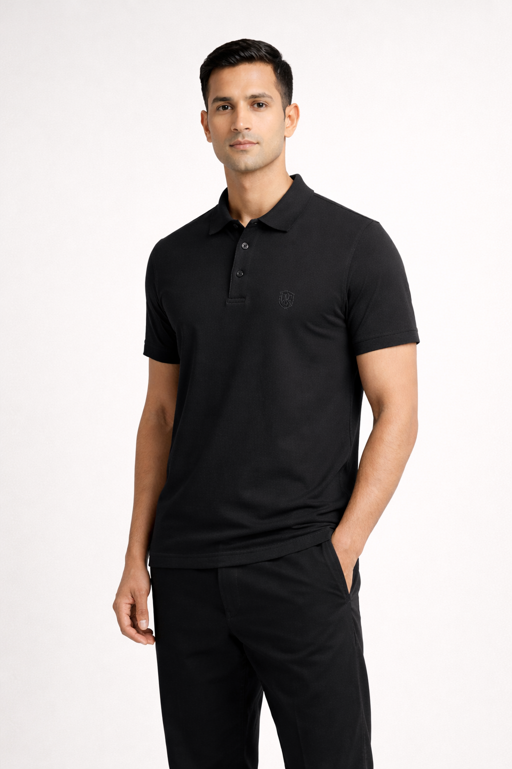 Men’s Regular-Fit Short-Sleeve Polo Shirt - Black