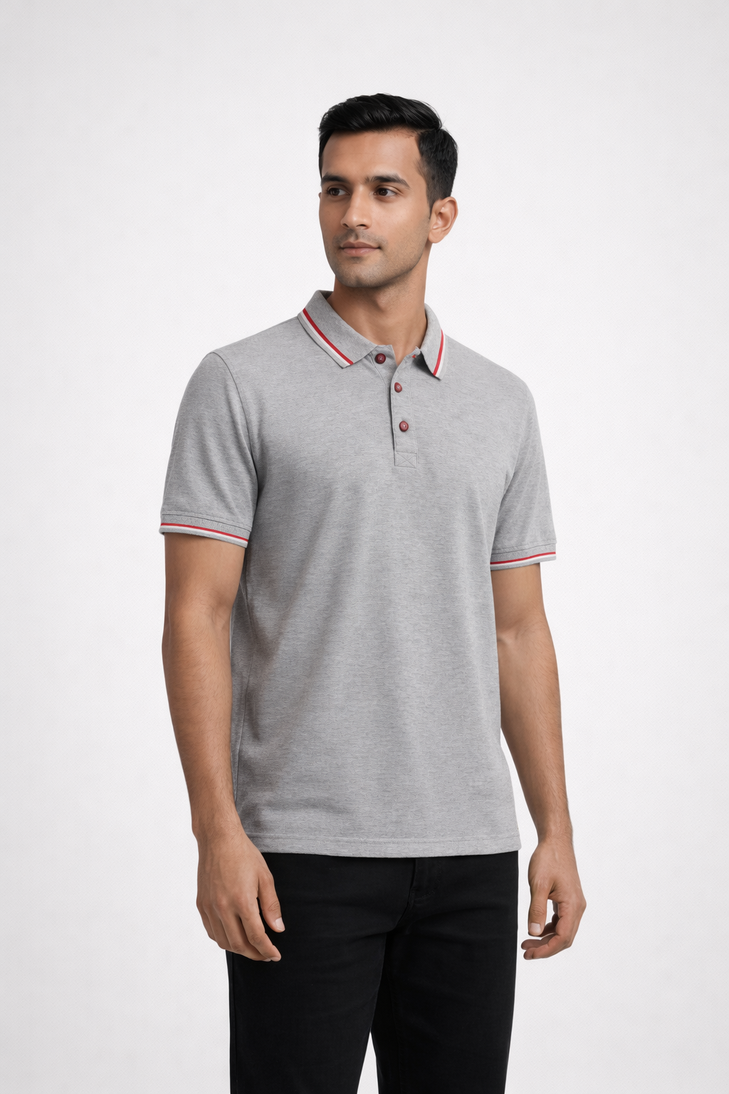 Men’s Regular-Fit Short-Sleeve Polo Shirt grey