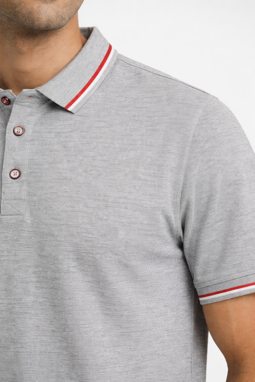 Men’s Regular-Fit Short-Sleeve Polo Shirt grey