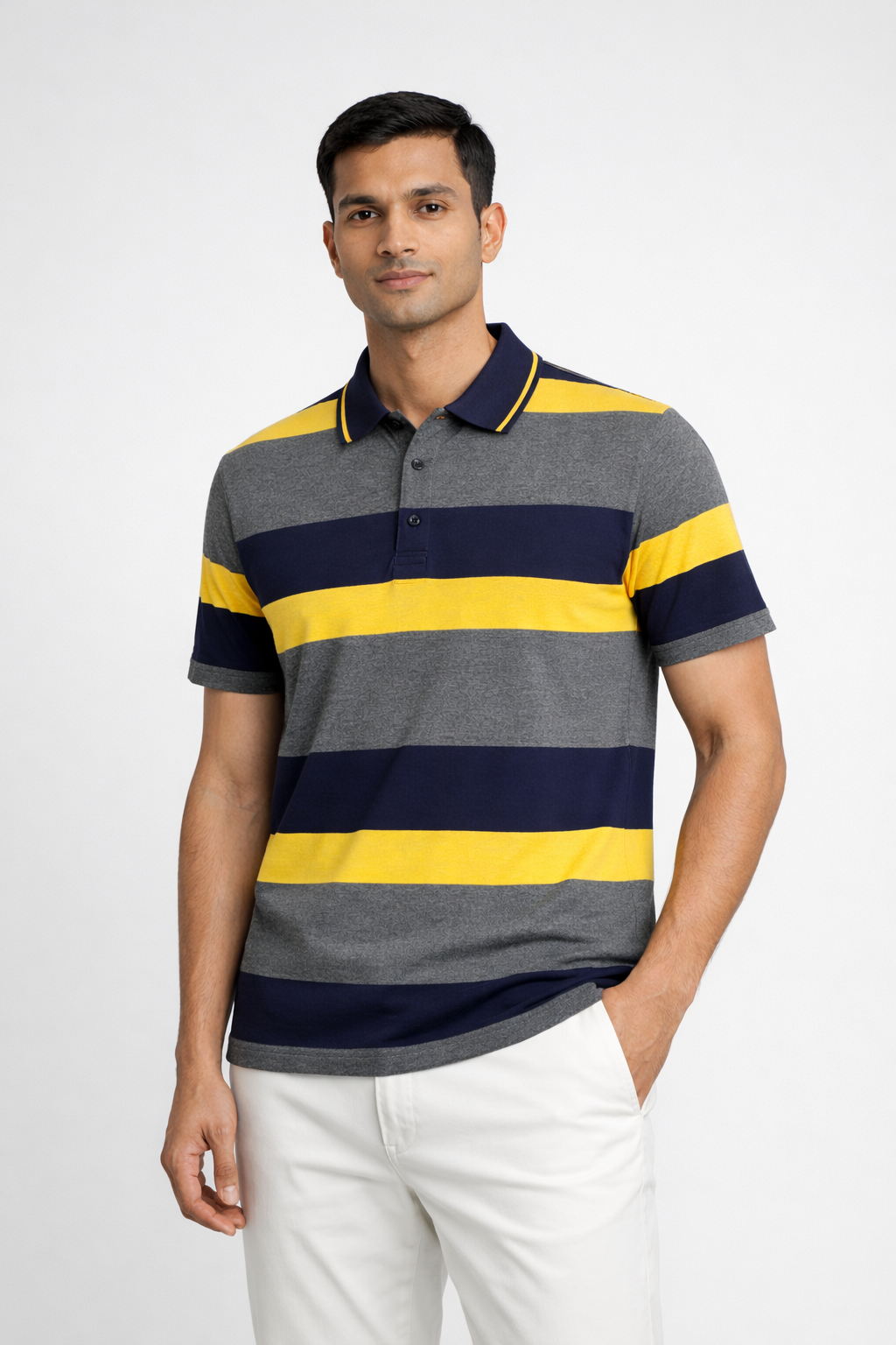 Men’s Regular-Fit Striped Polo Shirt
