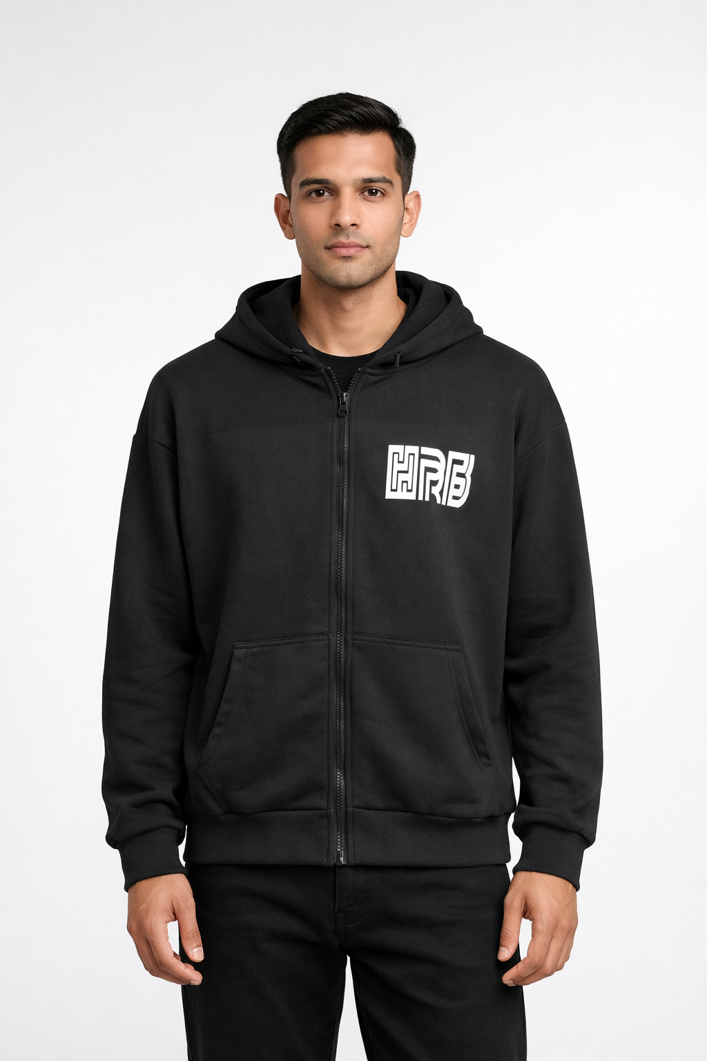Men’s Printed Zip-Front Hoodie