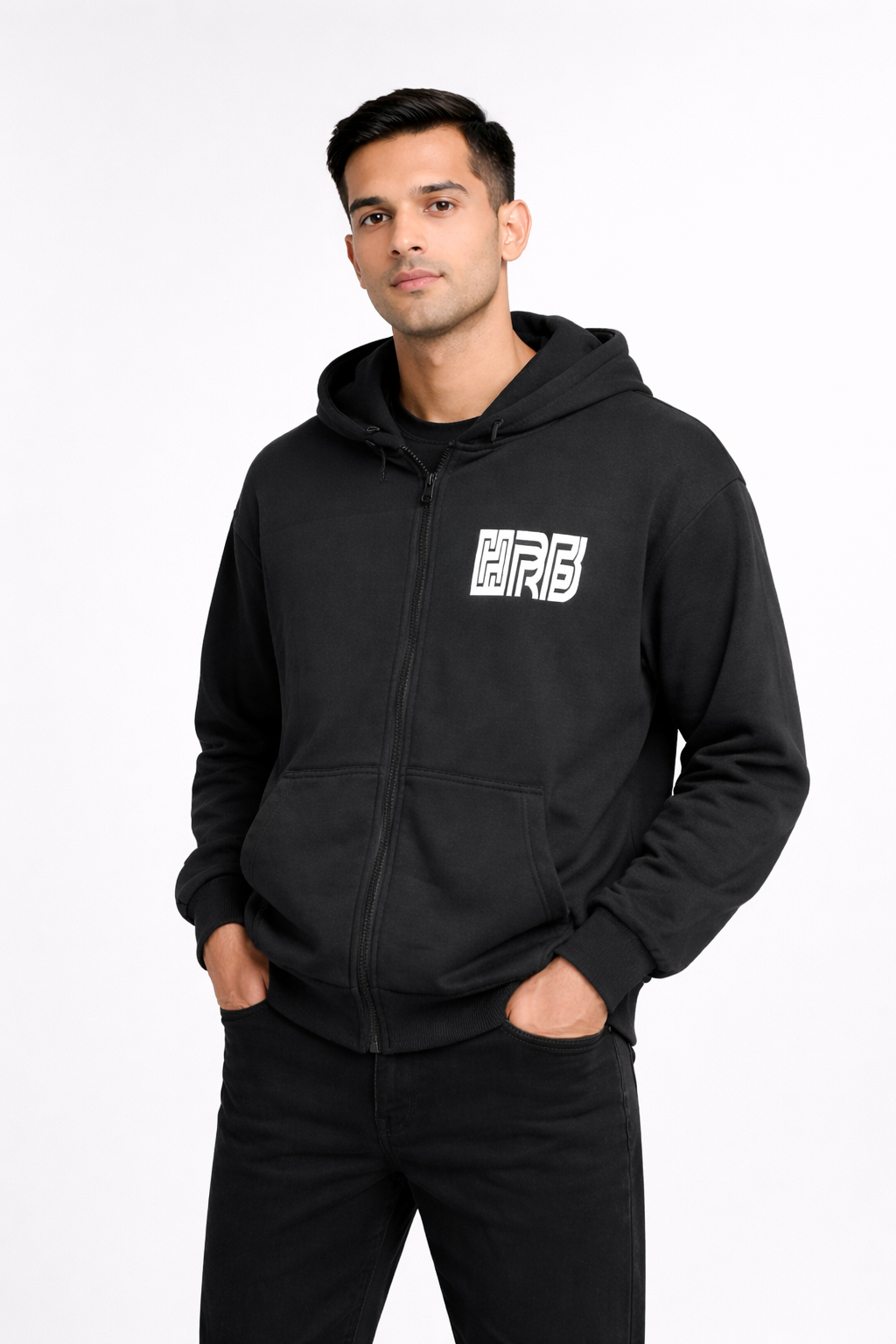 Men’s Printed Zip-Front Hoodie