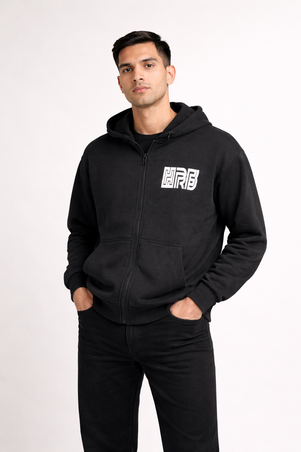 Men’s Printed Zip-Front Hoodie