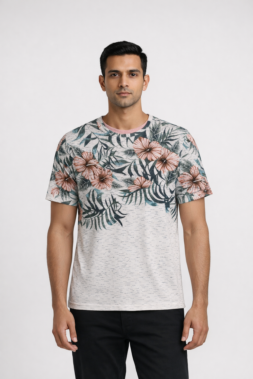 Men’s Tropical Print Short-Sleeve T-Shirt