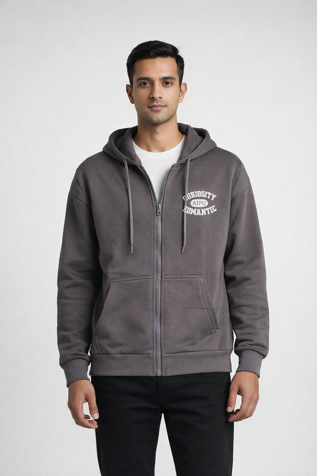 Men’s Zip-Front Hooded Sweatshirt