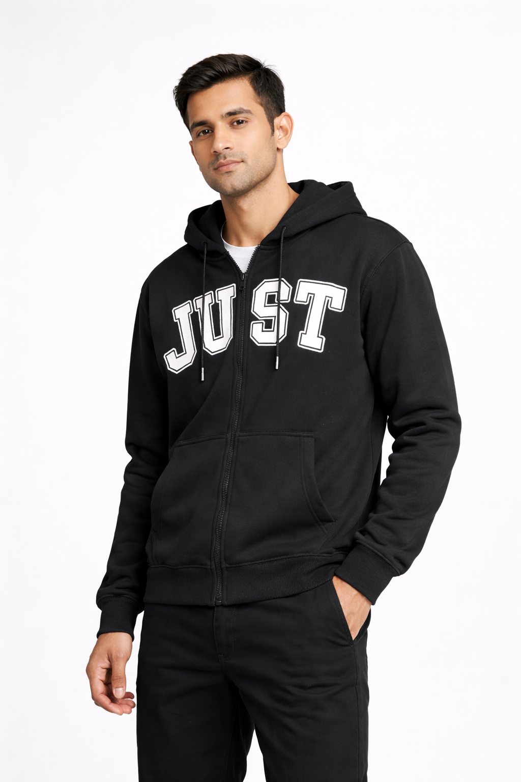 Men’s Printed Zip-Through Hoodie