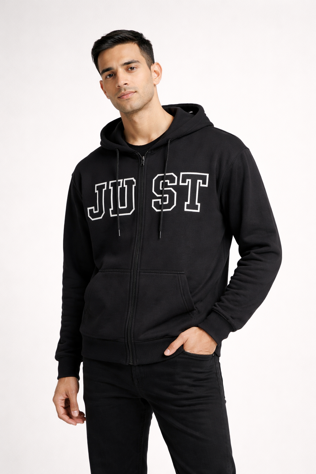 Men’s Printed Zip-Up Hoodie