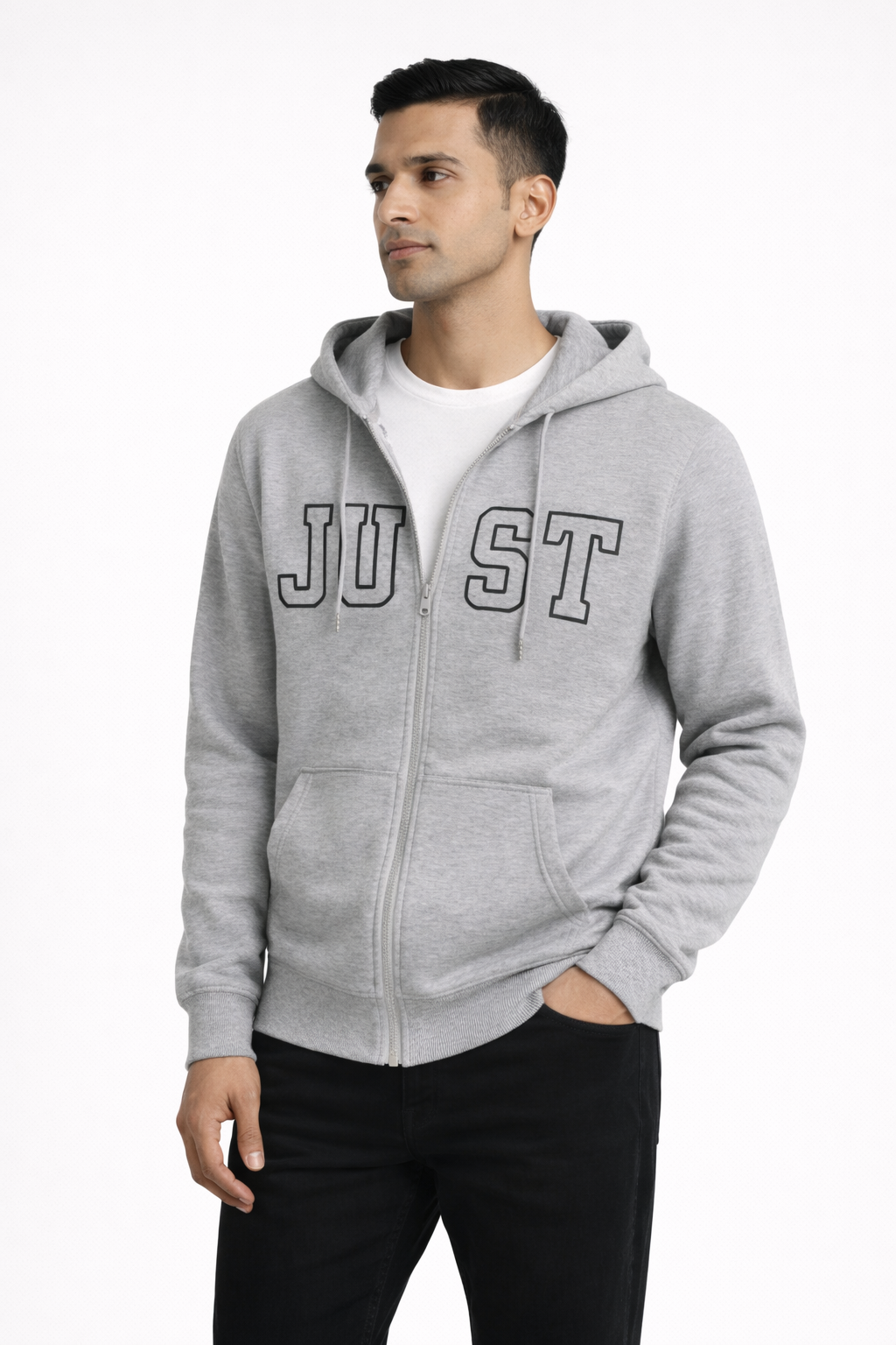 Men’s Zip-Front Hooded Sweatshirt