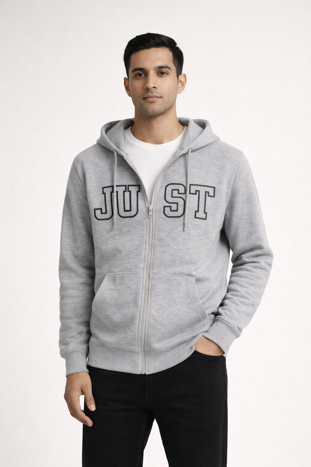 Men’s Zip-Front Hooded Sweatshirt