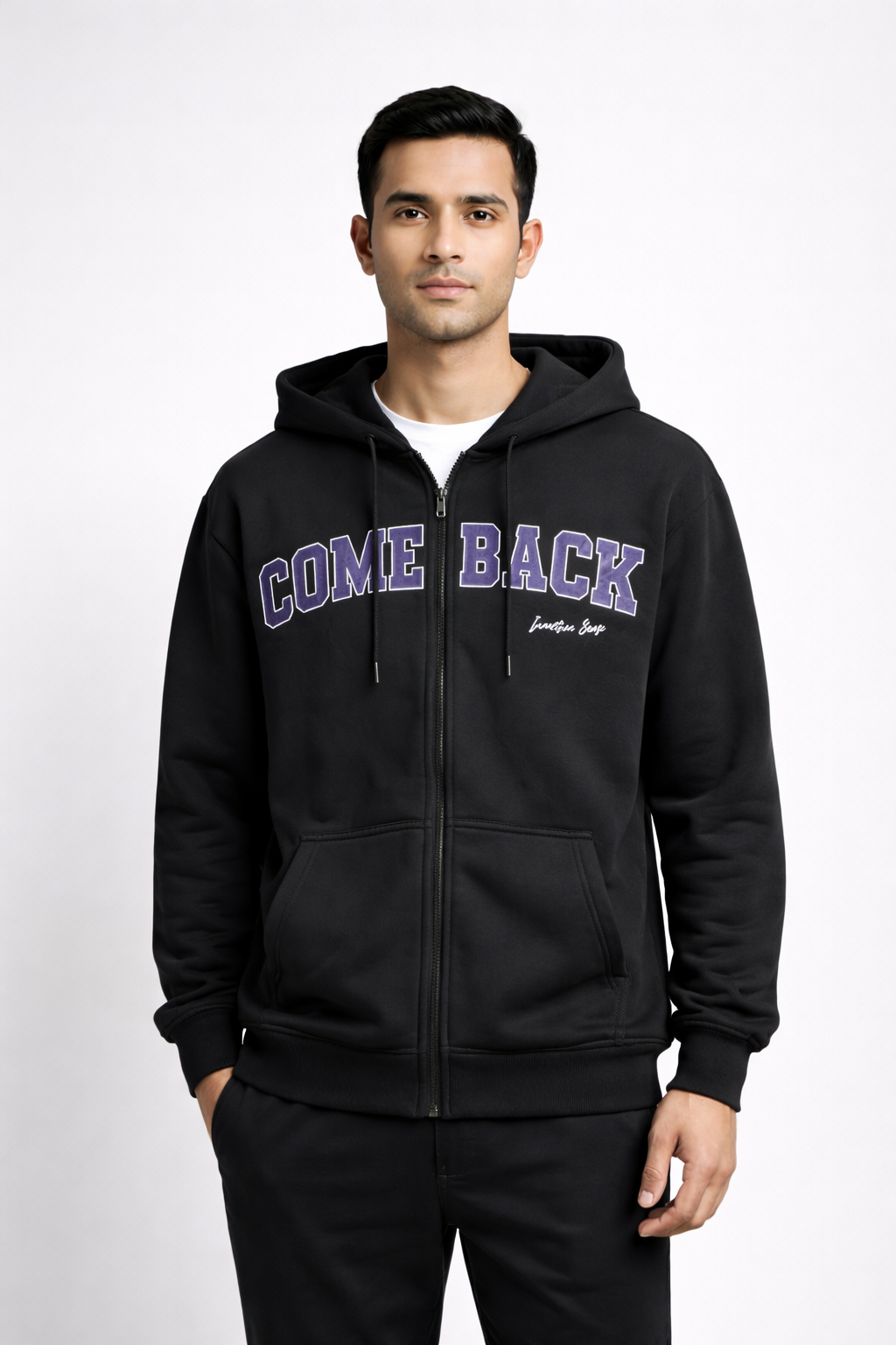 Men’s Printed Zip-Up Hoodie