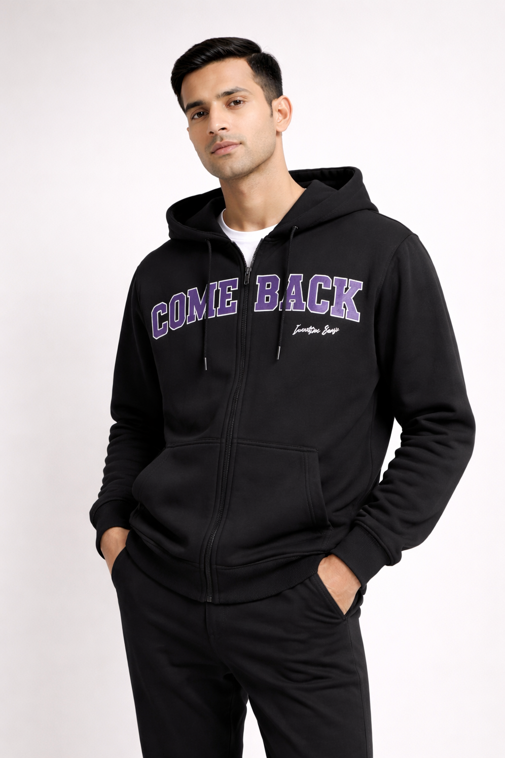 Men’s Printed Zip-Up Hoodie