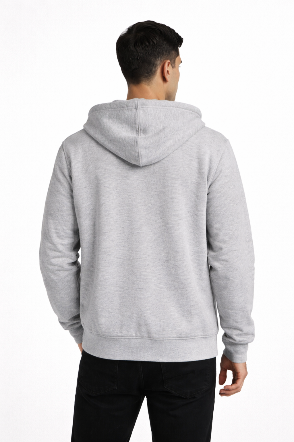 Men’s Zip-Up Hooded Sweatshirt Grey
