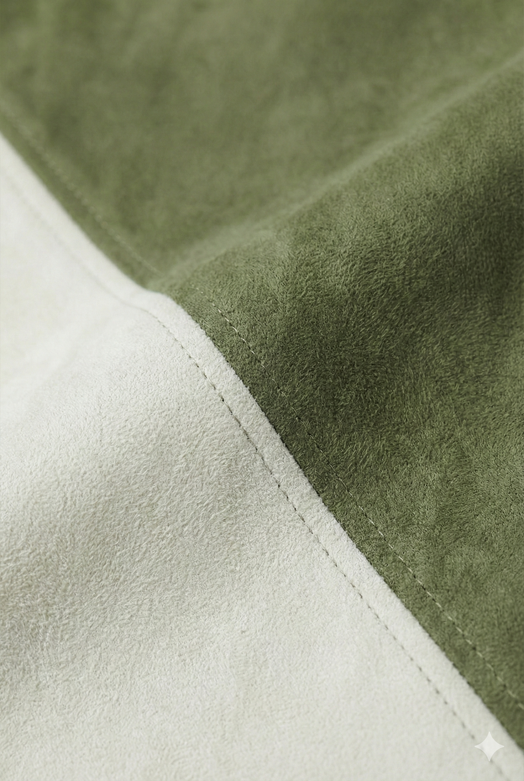 Two-Tone Asymmetrical Midi Skirt – Olive & Ivory