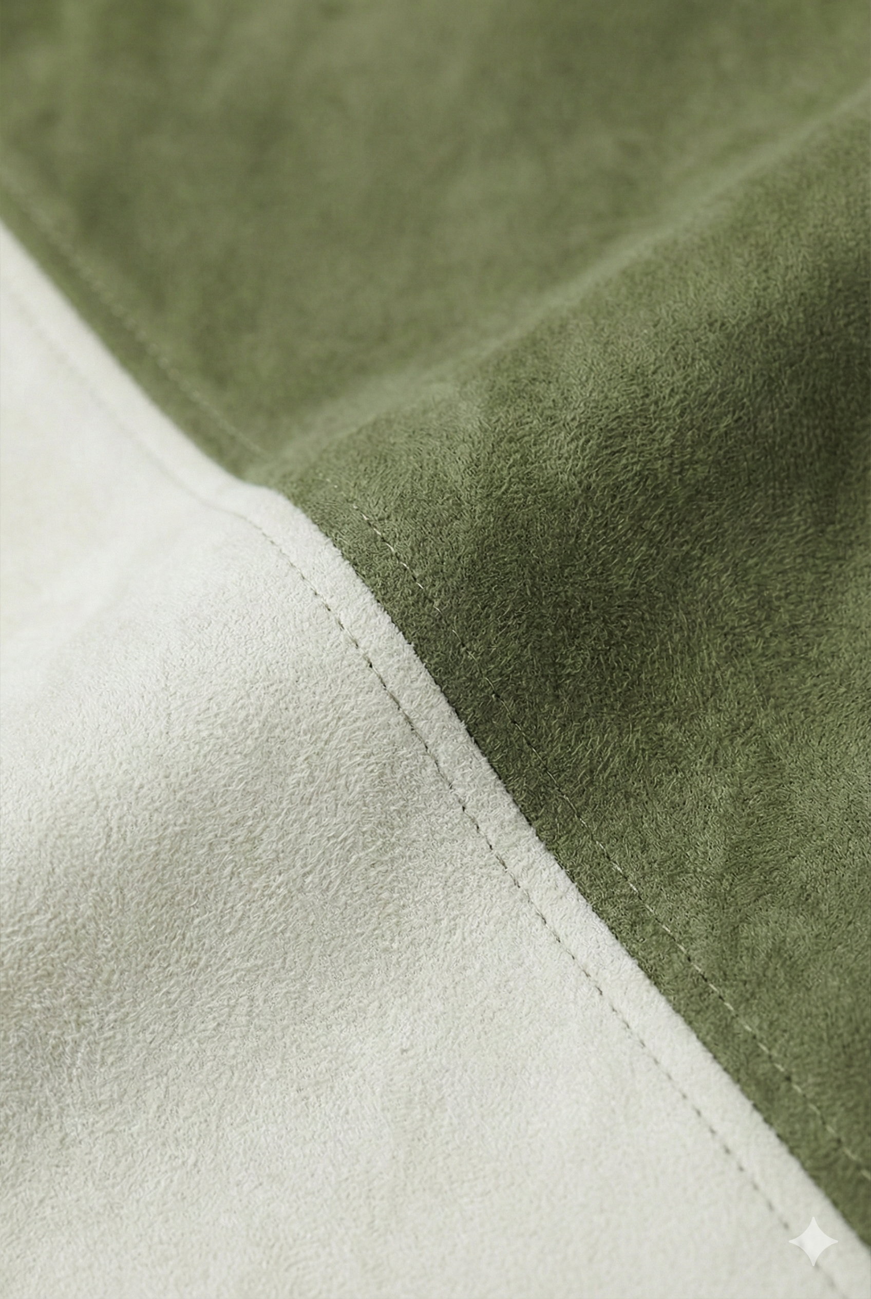 Two-Tone Asymmetrical Midi Skirt – Olive & Ivory