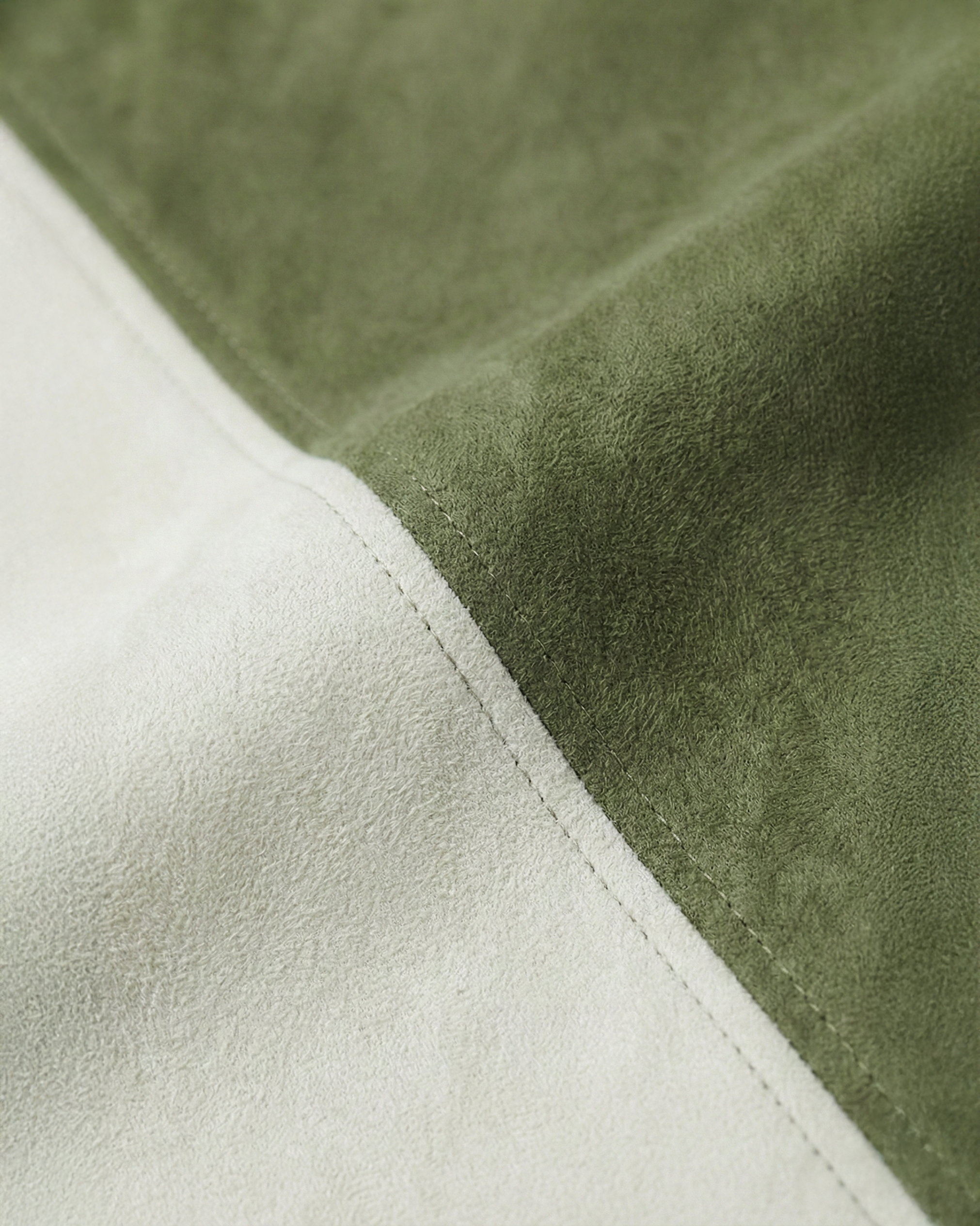 Two-Tone Asymmetrical Midi Skirt – Olive & Ivory