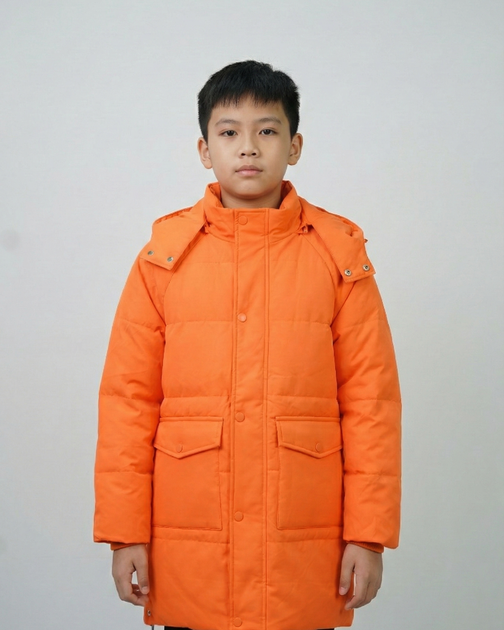Balayuyan Kids Printed Hooded Down Jacket – Orange