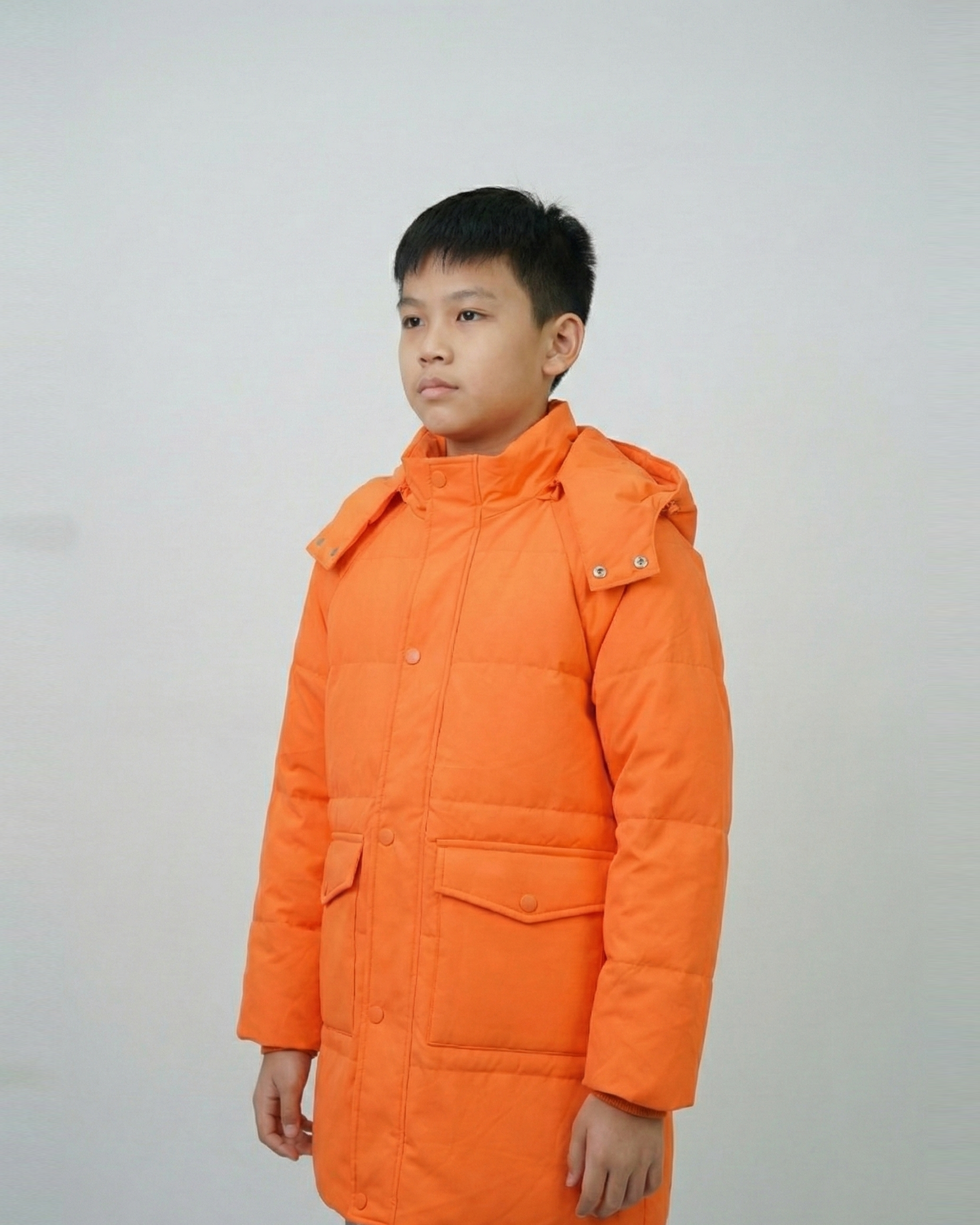 Balayuyan Kids Printed Hooded Down Jacket – Orange