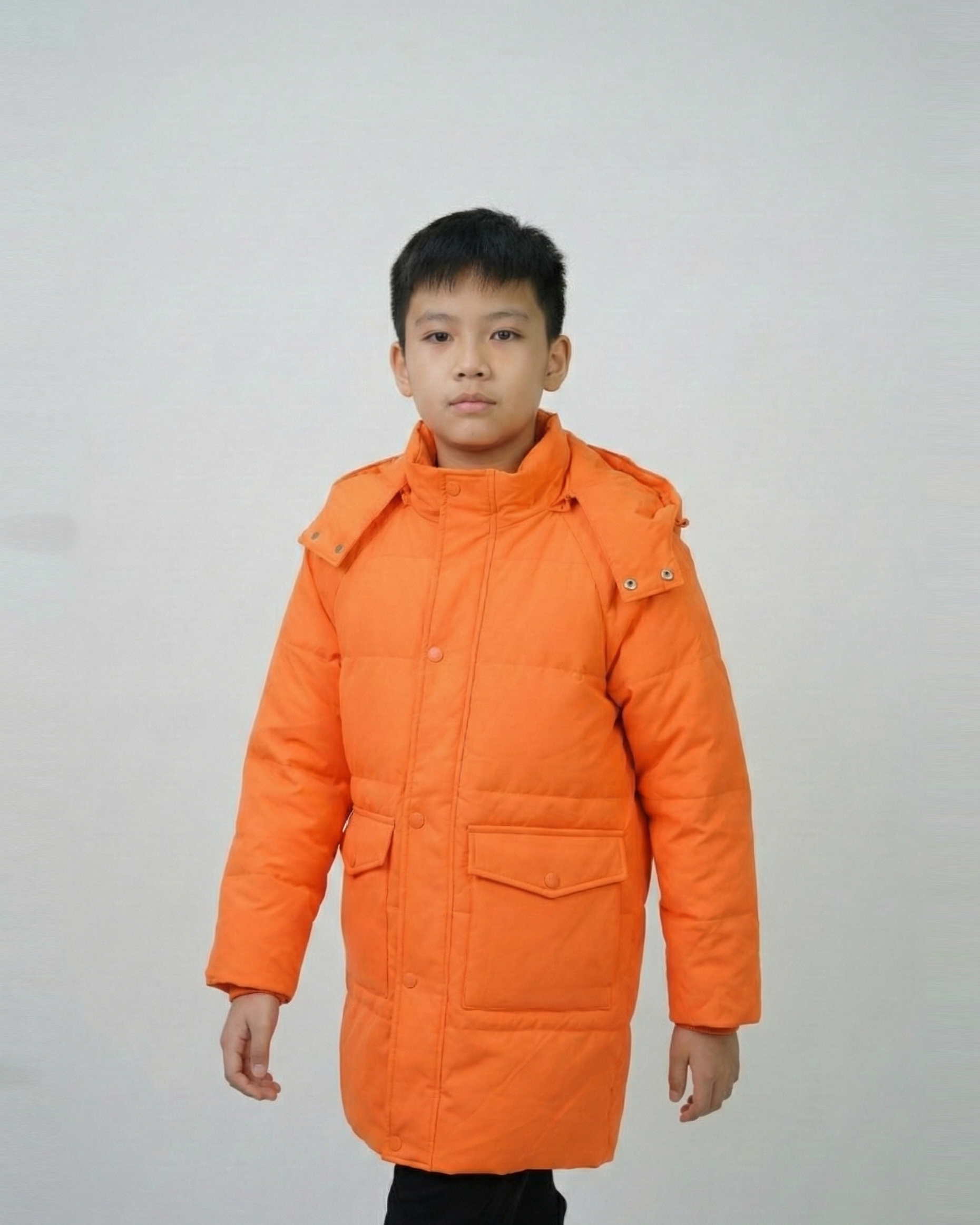 Balayuyan Kids Printed Hooded Down Jacket – Orange