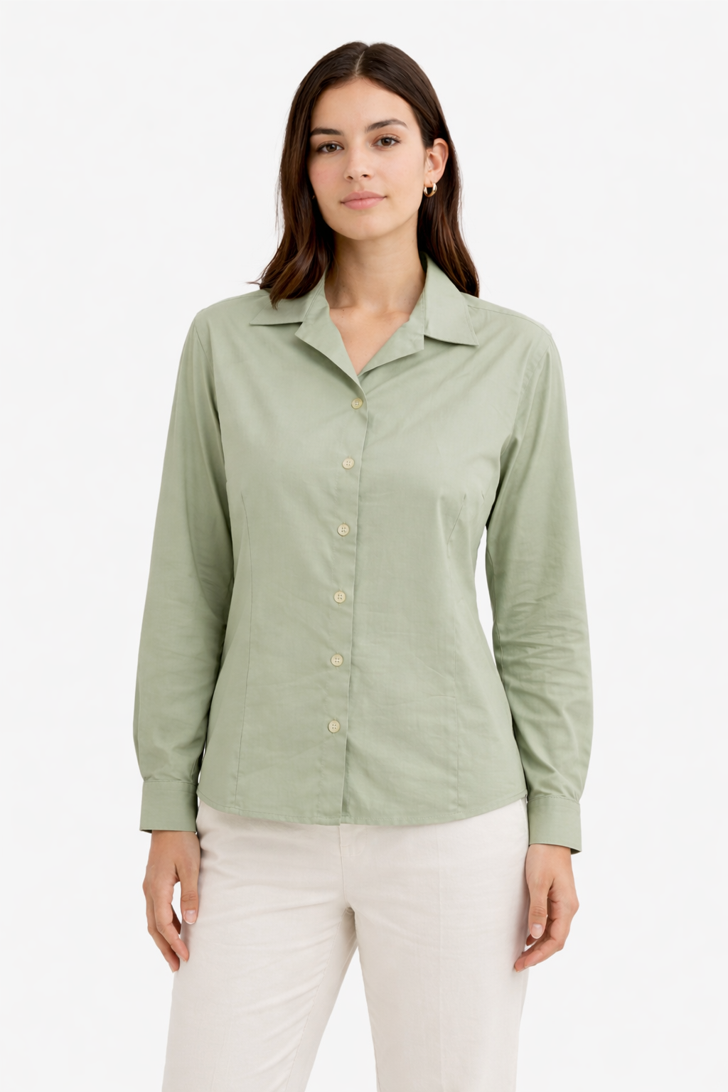 Women’s Sage Green Cotton Shirt