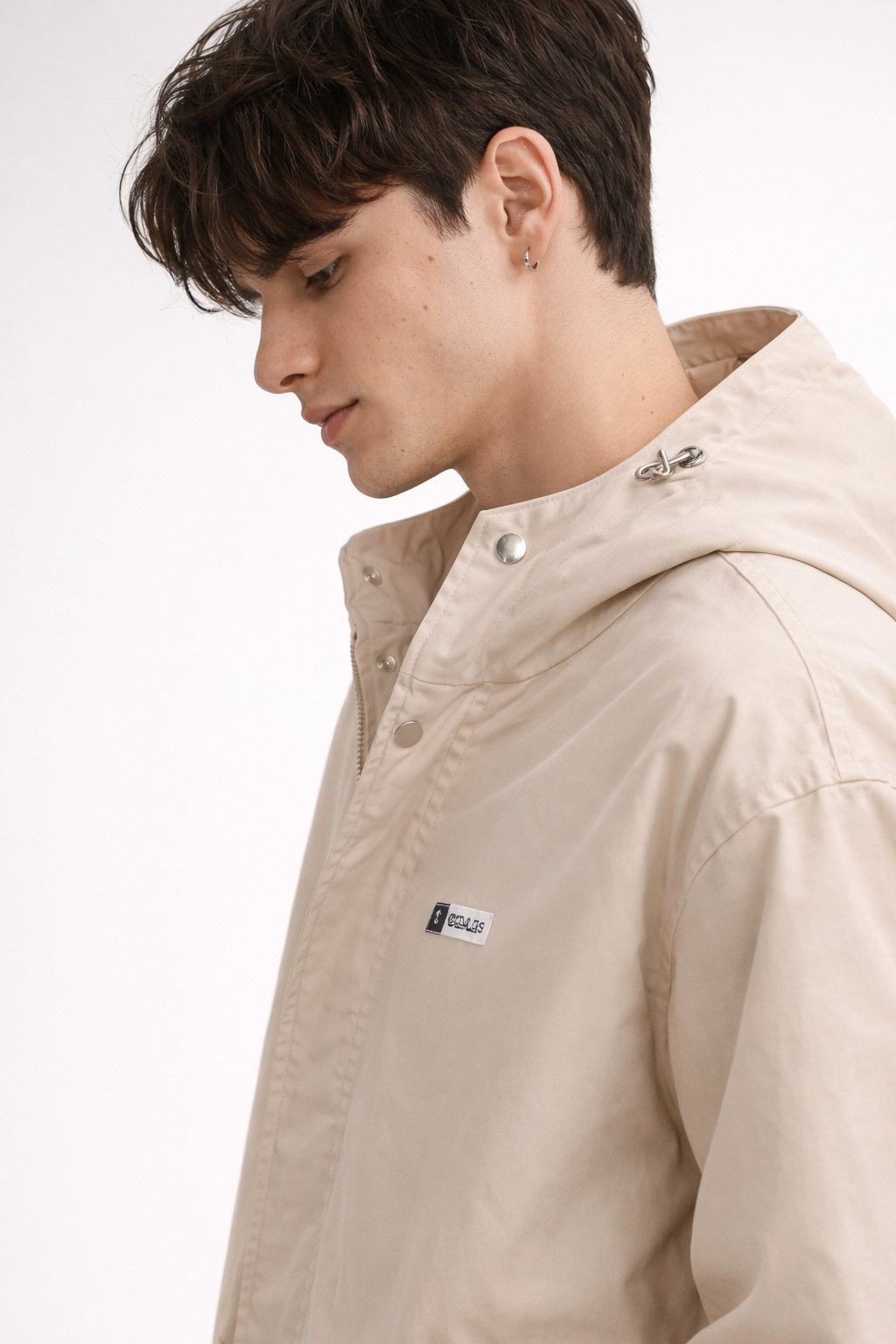 Stealth Edge Hooded Jacket – Ivory Beige