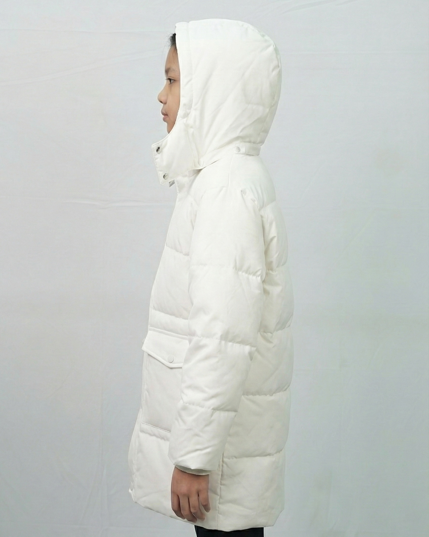 Balayuyan Kids Printed Hooded Down Jacket – White