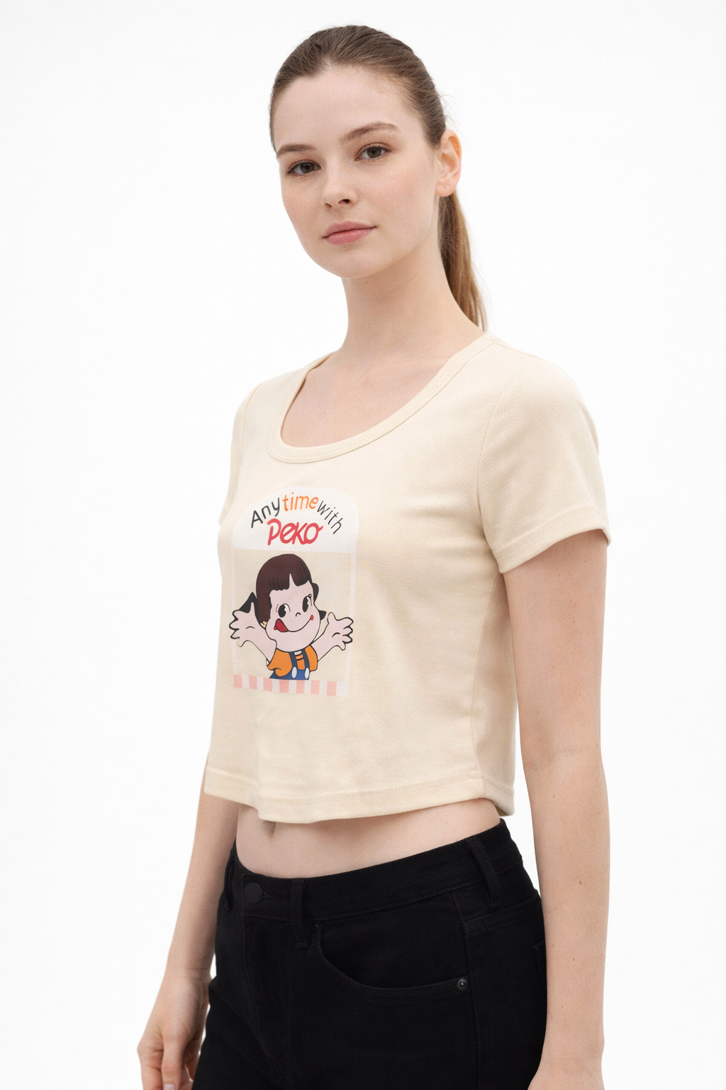 Women’s Graphic Ribbed Crop Top