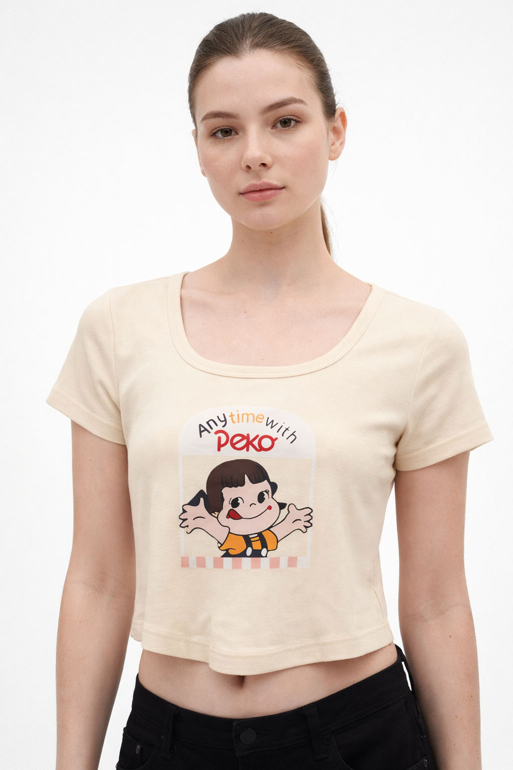 Women’s Graphic Ribbed Crop Top