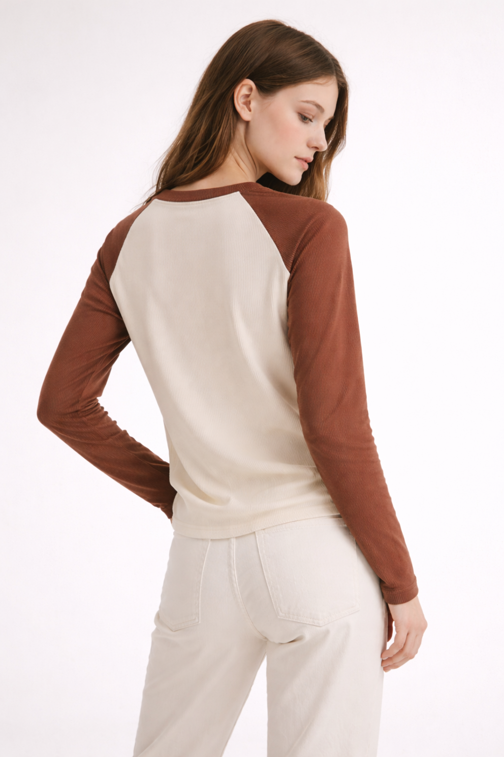 Women’s Long-Sleeve Raglan Ribbed Top