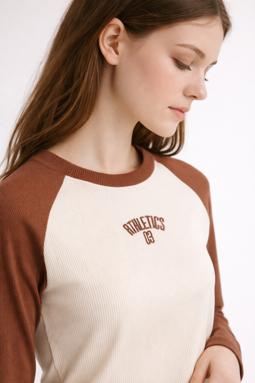Women’s Long-Sleeve Raglan Ribbed Top