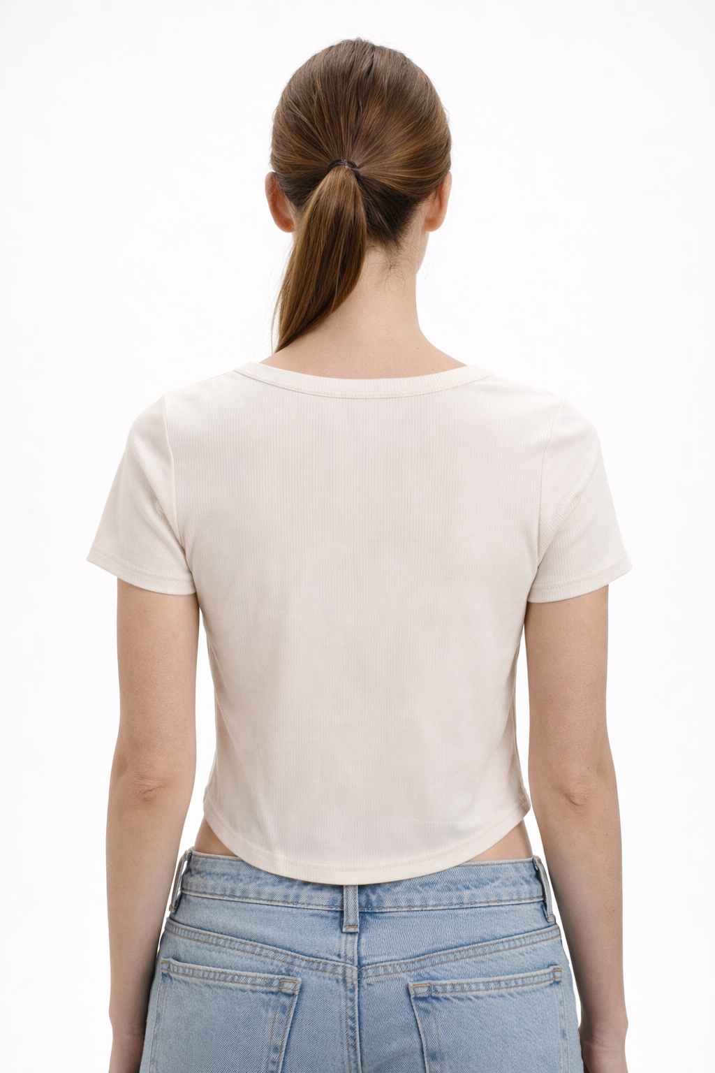 Women’s Printed Ribbed Crop Top