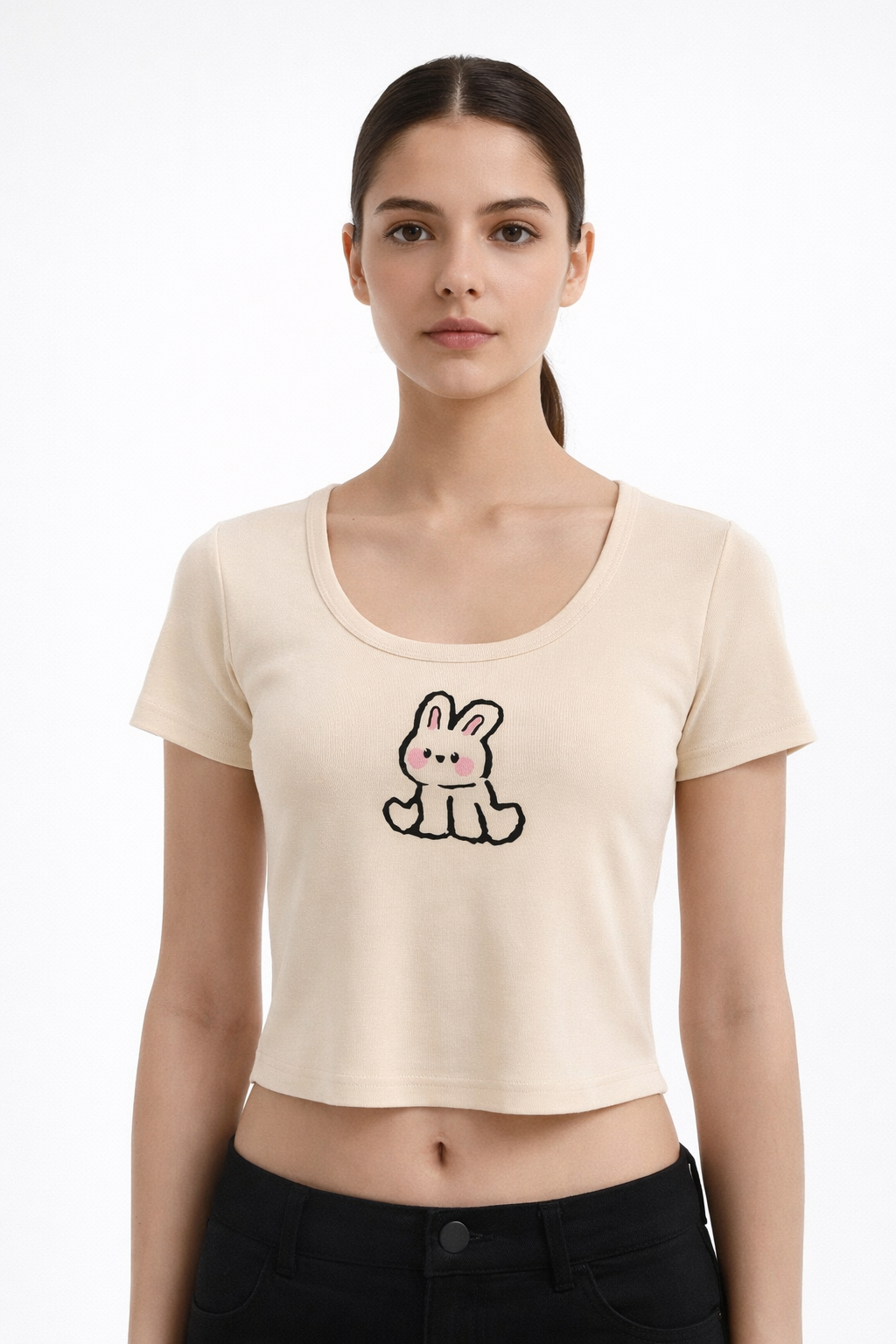 Women’s Printed Short-Sleeve Crop Top