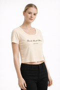 Women’s Printed Short-Sleeve Crop Top