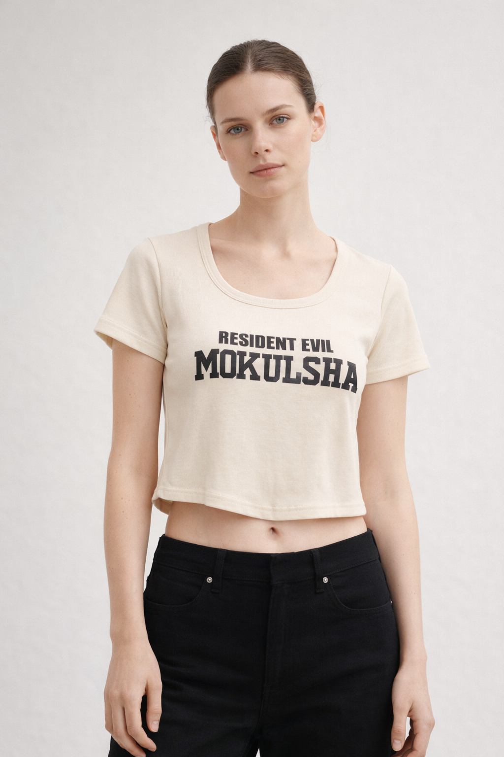 Women’s Printed Short-Sleeve Crop Top