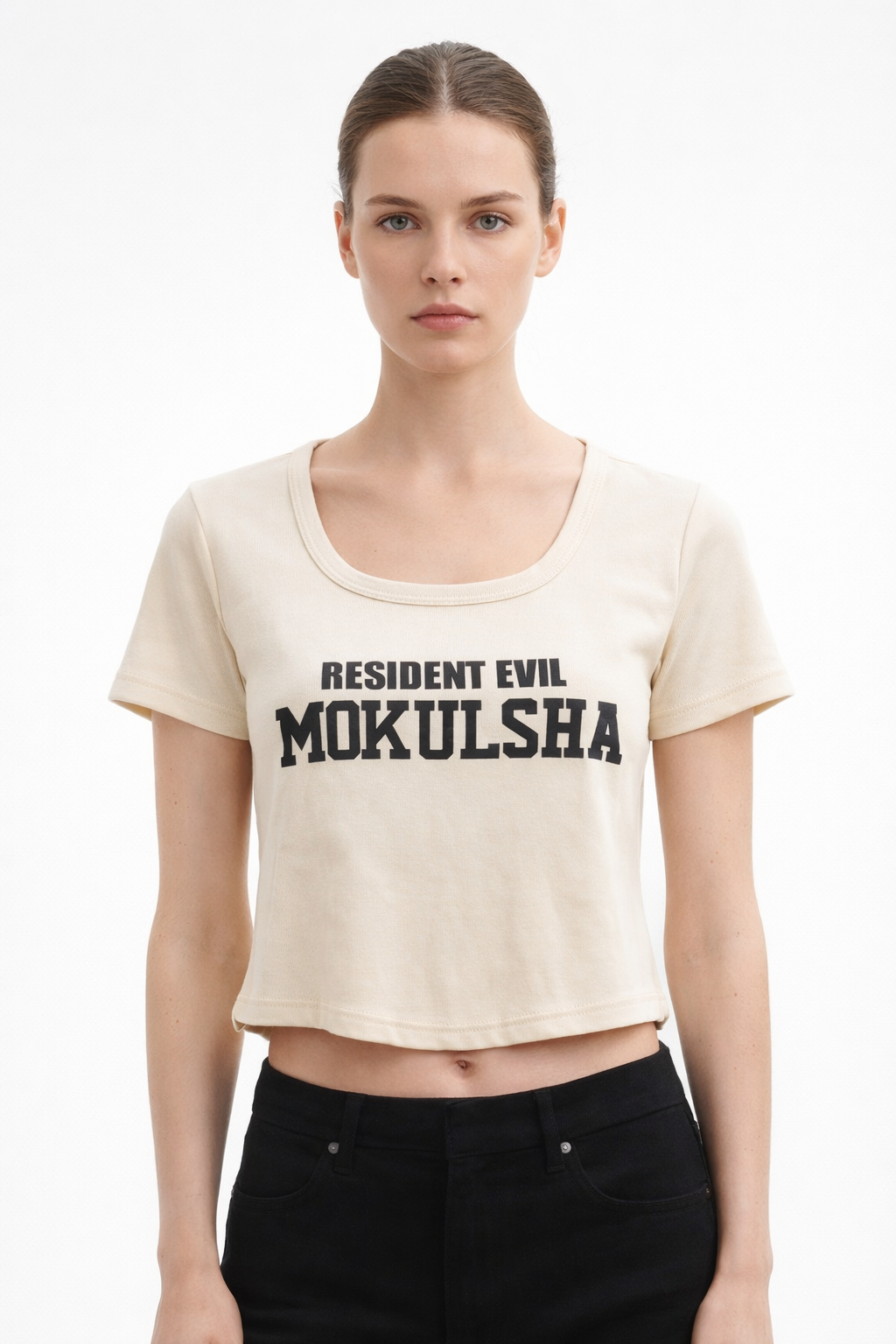 Women’s Printed Short-Sleeve Crop Top