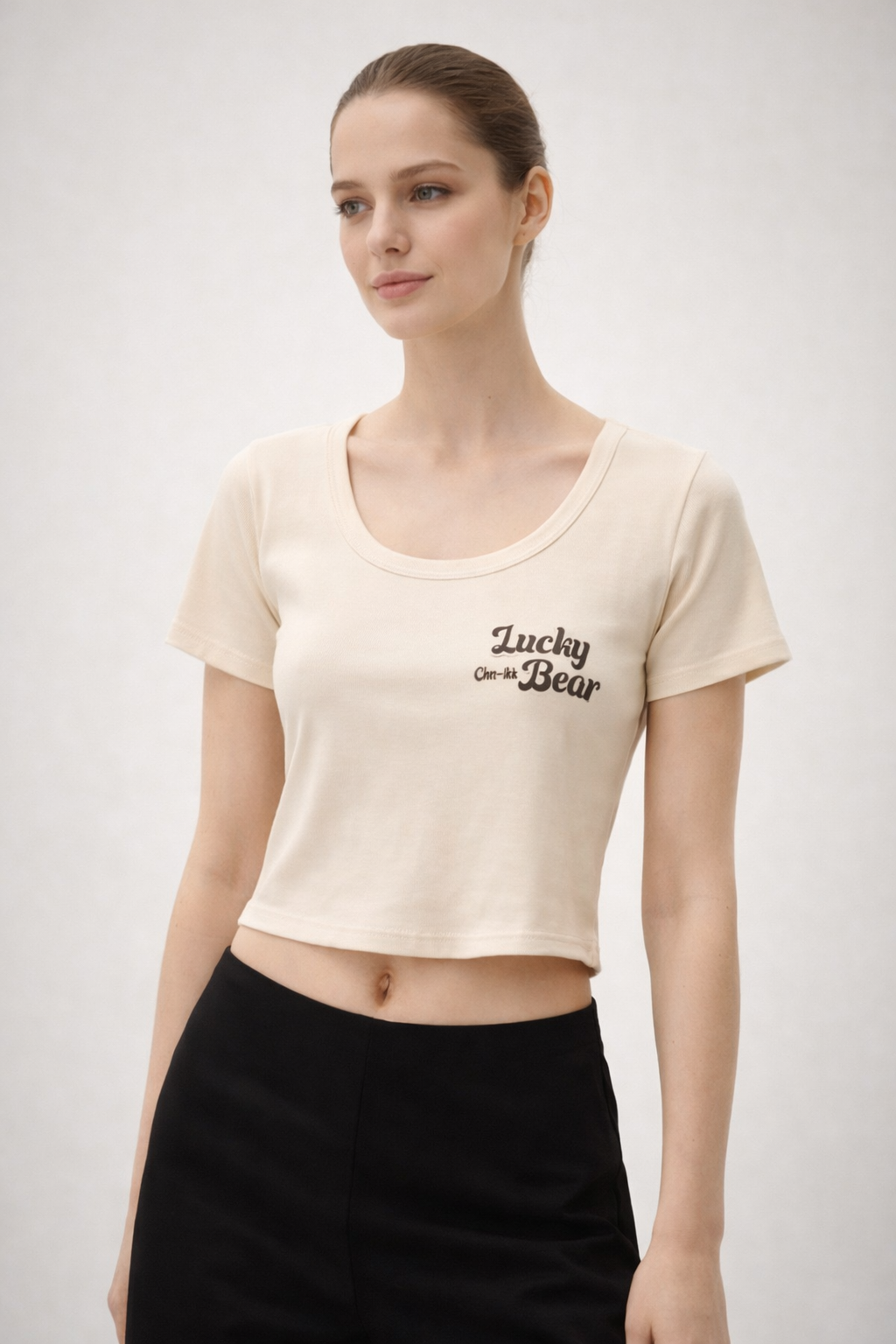 Women’s Printed Short-Sleeve Crop Top