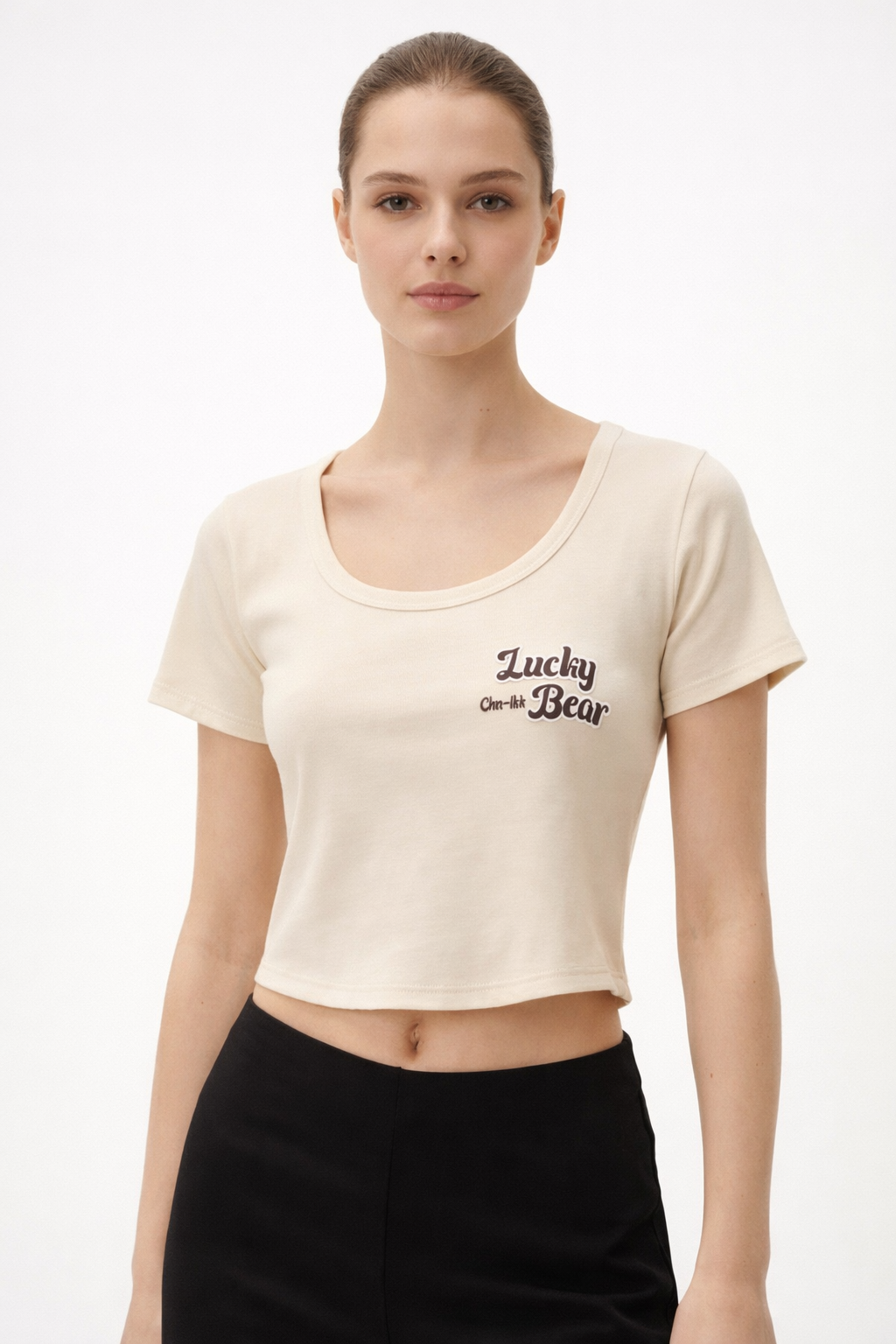 Women’s Printed Short-Sleeve Crop Top