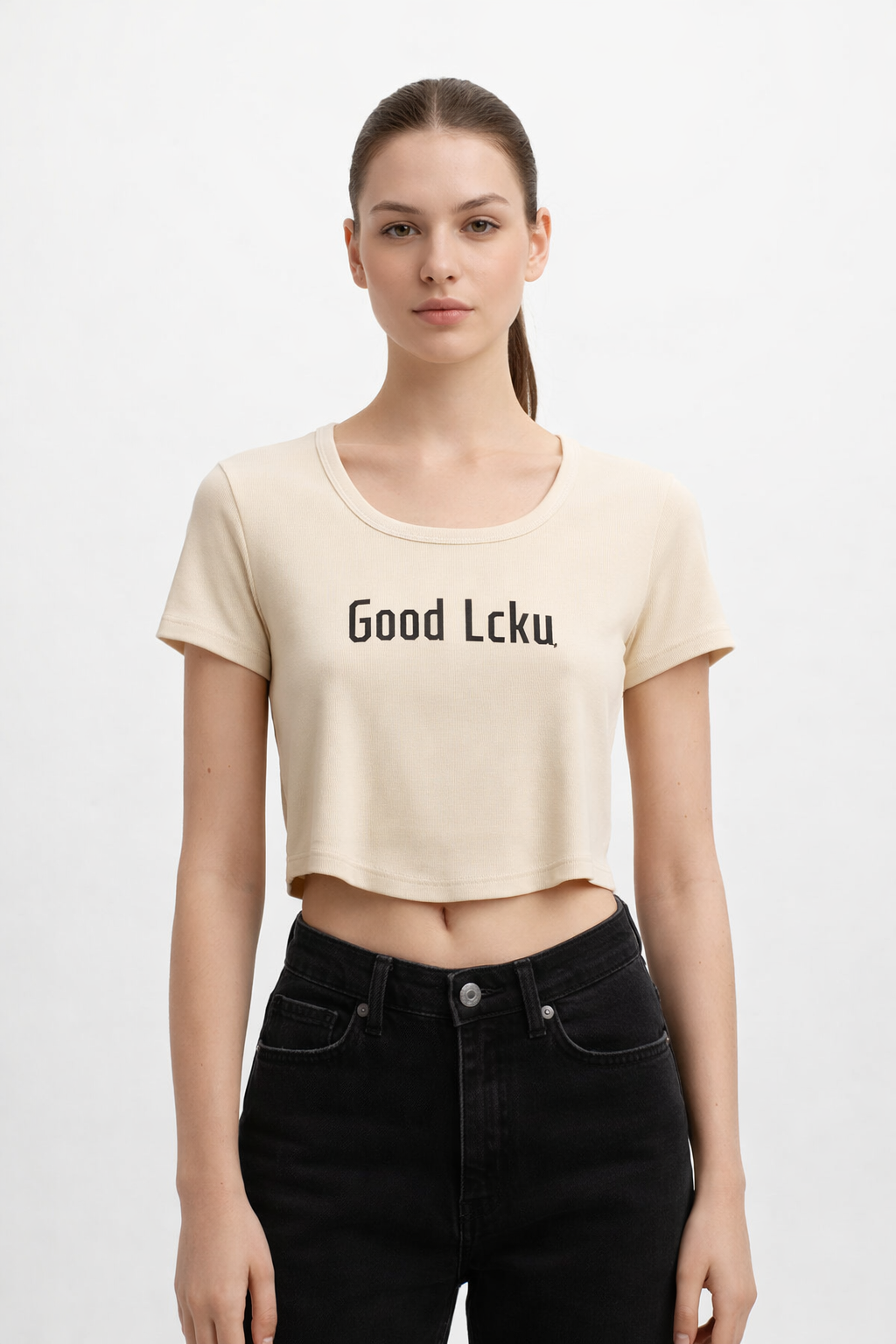 Women’s Printed Short-Sleeve Crop Top