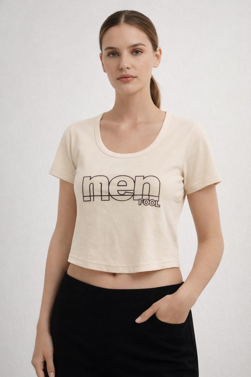 Women’s Printed Short-Sleeve Crop Top