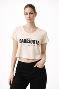 Women’s Printed Short-Sleeve Crop Top
