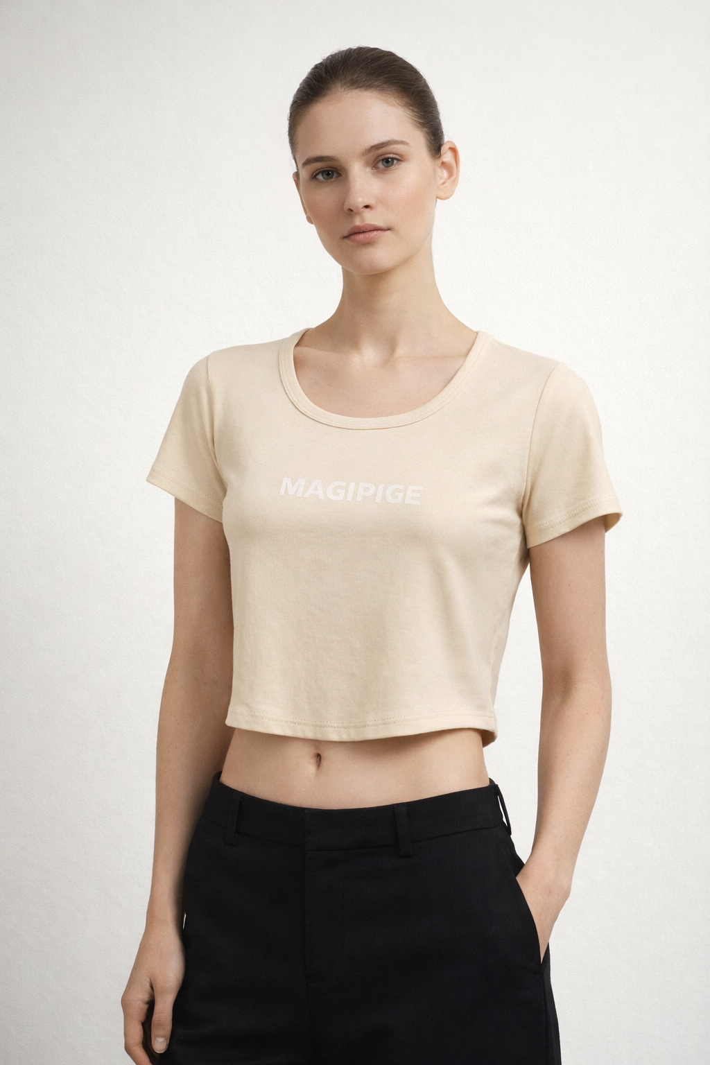 Women’s Ribbed Logo Crop Top