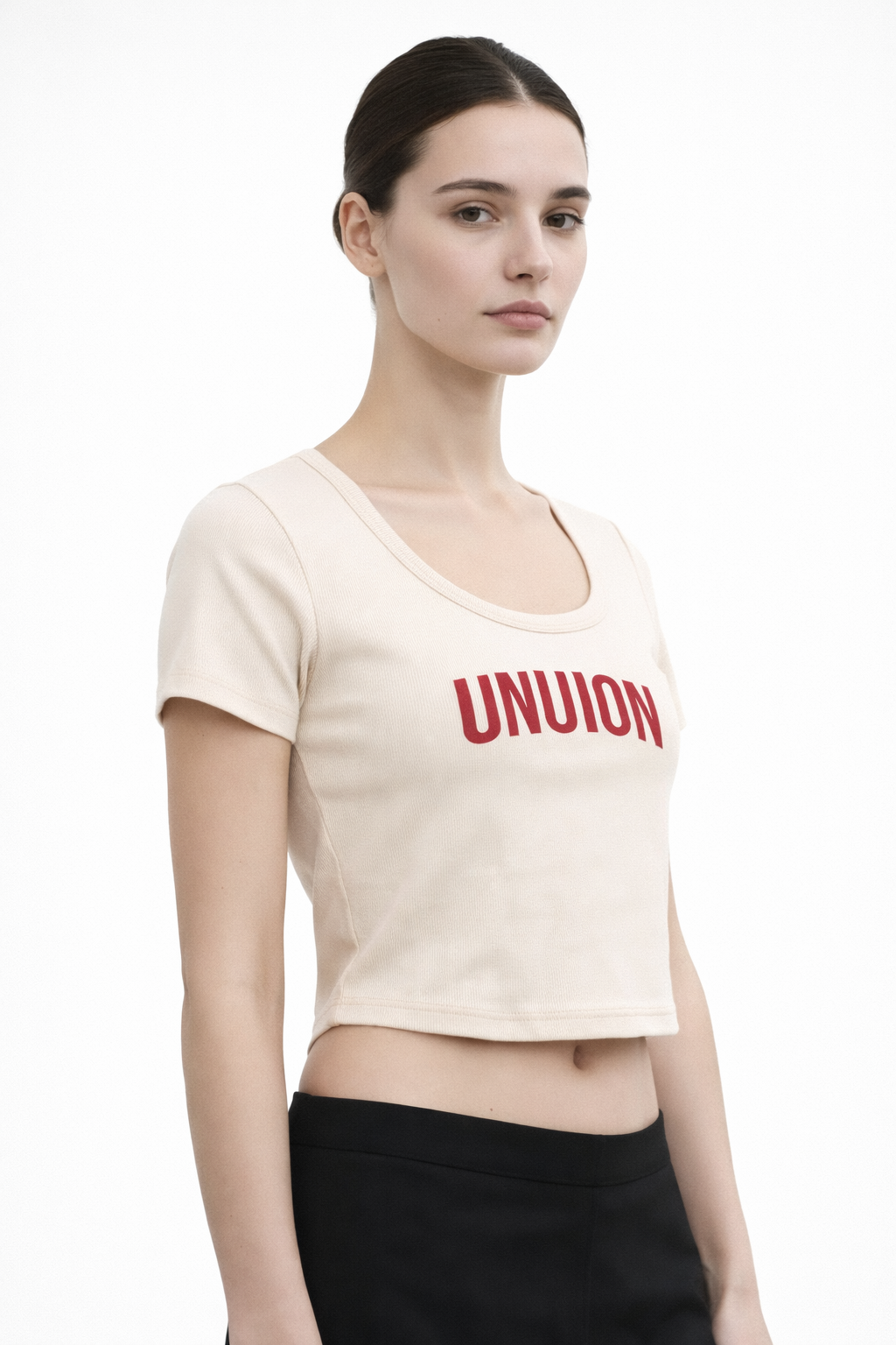 Women’s Ribbed Printed Crop Top